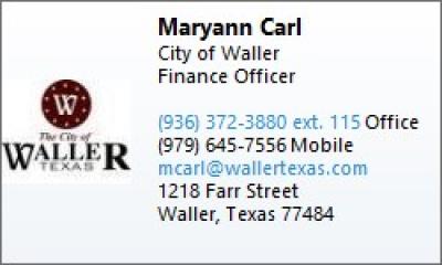 Maryann Carl Business Card